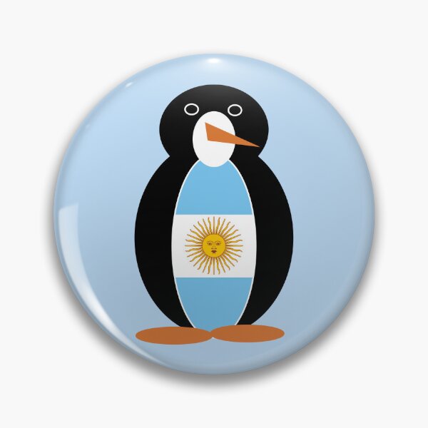 Item preview, Ms. Penguin Argentina Bandera Argentine Flag Design designed and sold by AuntieShoe.