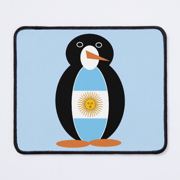Item preview, Ms. Penguin Argentina Bandera Argentine Flag Design designed and sold by AuntieShoe.