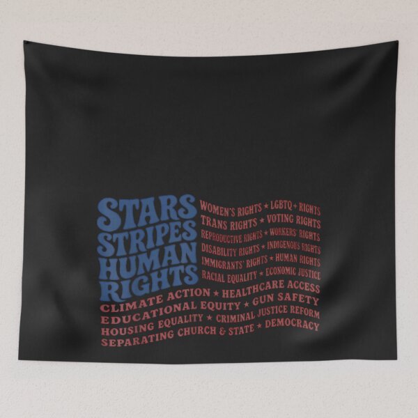 Item preview, 4th of July Shirt Stars Stripes and Human Rights USA Flag designed and sold by CriseldaBruning.