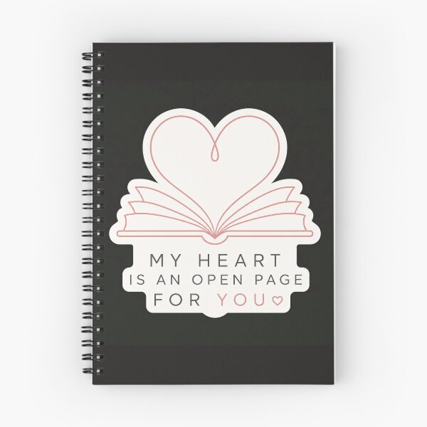 Item preview, My Heart Is An Open Page Romantic Line Art designed and sold by Aliplus+.