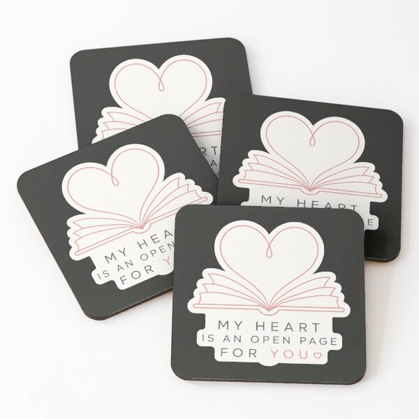 Item preview, My Heart Is An Open Page Romantic Line Art designed and sold by Aliplus+.