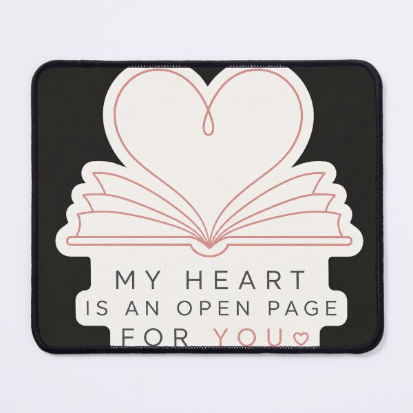 Item preview, My Heart Is An Open Page Romantic Line Art designed and sold by Aliplus+.