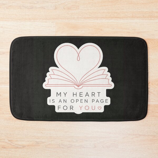 Item preview, My Heart Is An Open Page Romantic Line Art designed and sold by Aliplus+.