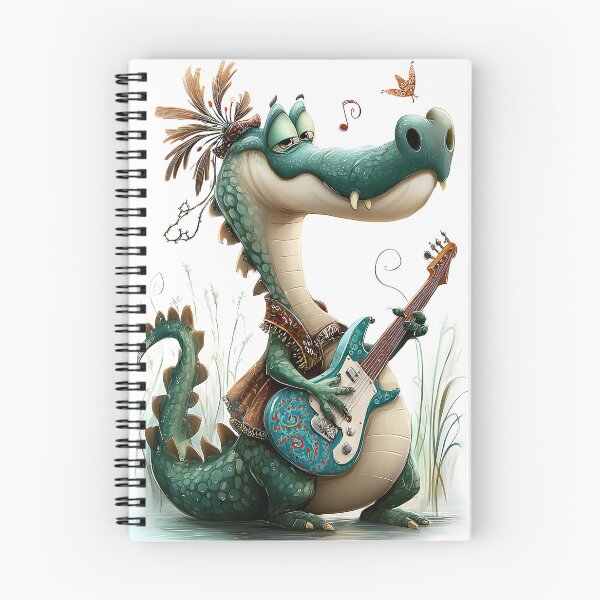 Item preview, Cool Crocodile Rocking on Stage with Guitar designed and sold by Artessie.