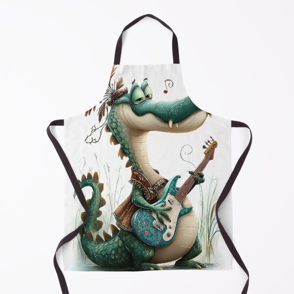 Item preview, Cool Crocodile Rocking on Stage with Guitar designed and sold by Artessie.