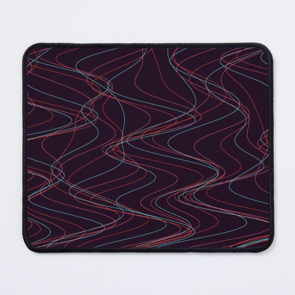 Item preview, Abstract Wavy Laser Lines - Red and Cyan Pattern designed and sold by GraphyLab.