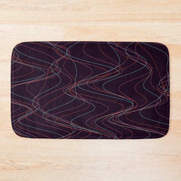Item preview, Abstract Wavy Laser Lines - Red and Cyan Pattern designed and sold by GraphyLab.