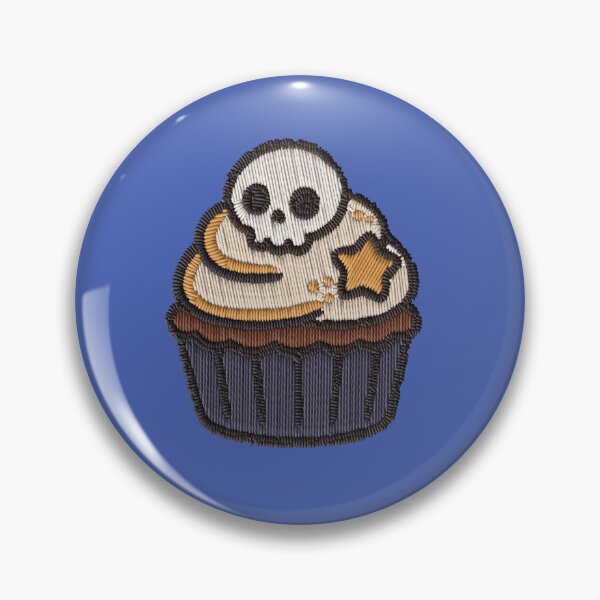 Item preview, Skull Cupcake Halloween Embroidery Patch Sticker designed and sold by · GAMING SOUL ·.