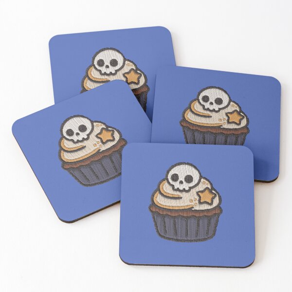 Item preview, Skull Cupcake Halloween Embroidery Patch Sticker designed and sold by · GAMING SOUL ·.