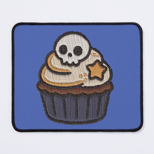 Item preview, Skull Cupcake Halloween Embroidery Patch Sticker designed and sold by · GAMING SOUL ·.