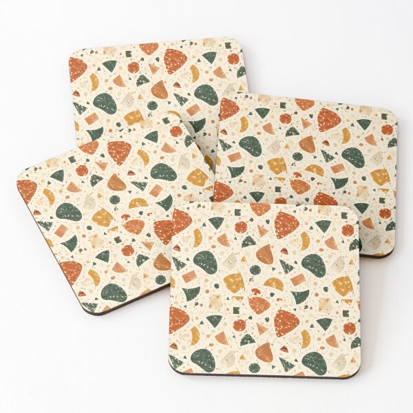 Item preview, Modern Autumn Terrazzo Stone Abstract Pattern designed and sold by Thai Vibe Studio.