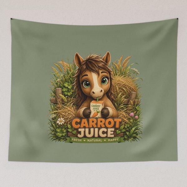 Item preview, Cute Horse Carrot Power Farm Kawaii T-Shirt designed and sold by Aimetoi.