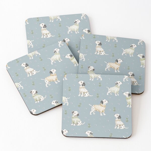 Item preview, Dalmatian Dog in Cozy Sweaters Watercolor Pattern | Puppy Illustration for Phone Cases, Tote Bags, Mugs & Gifts designed and sold by PaperyAndInk.