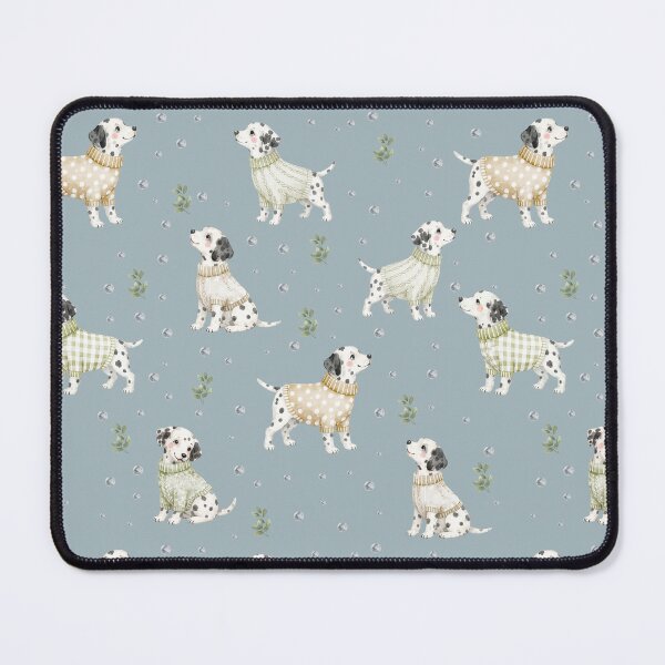 Item preview, Dalmatian Dog in Cozy Sweaters Watercolor Pattern | Puppy Illustration for Phone Cases, Tote Bags, Mugs & Gifts designed and sold by PaperyAndInk.