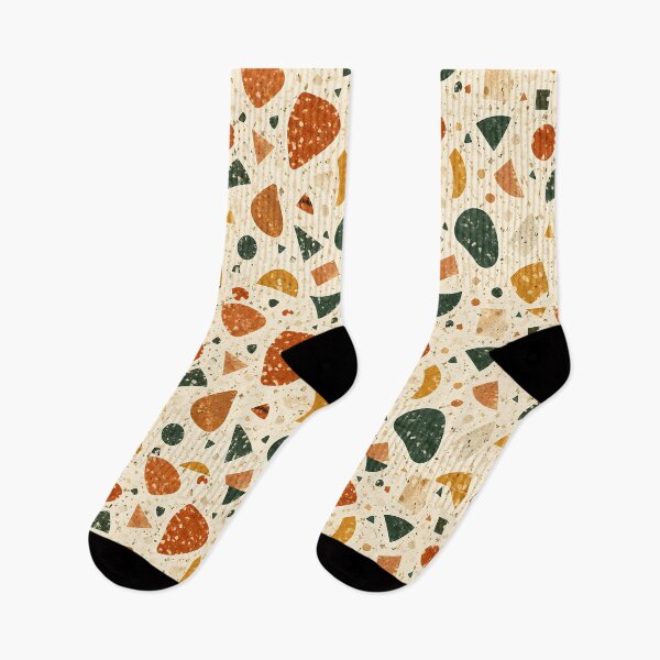 Item preview, Modern Autumn Terrazzo Stone Abstract Pattern designed and sold by Thai Vibe Studio.