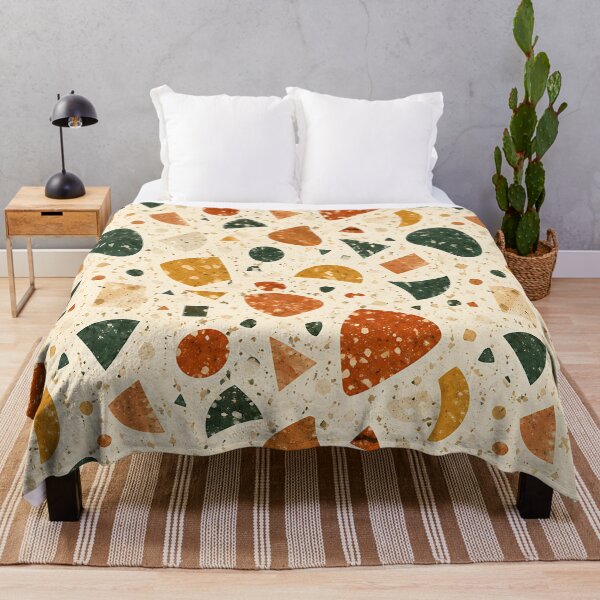 Item preview, Modern Autumn Terrazzo Stone Abstract Pattern designed and sold by Thai Vibe Studio.