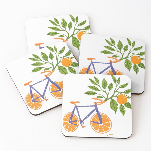 Item preview, Orange Slice Bicycle | Botanical Citrus Bike | Fruit Wheel Cycling Art | Nature Lover T-Shirt Design designed and sold by designerbhai009.