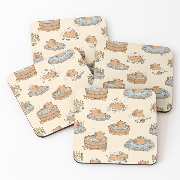 Item preview, Bathing Capybara Seamless Pattern Design by MNS designed and sold by ashenlocs.