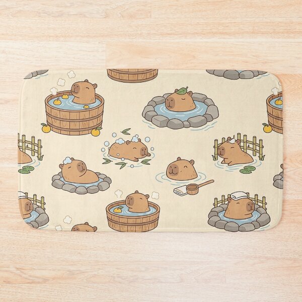 Item preview, Bathing Capybara Seamless Pattern Design by MNS designed and sold by ashenlocs.