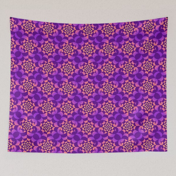 Item preview, Enchanted Web - Purple Sunset Spider Web Halloween Pattern  designed and sold by BlackthornDsign.