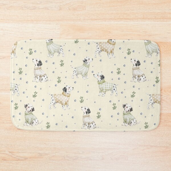 Item preview, Dalmatian Dog in Cozy Sweaters Watercolor Pattern | Puppy Illustration for Phone Cases, Tote Bags, Mugs & Gifts designed and sold by PaperyAndInk.