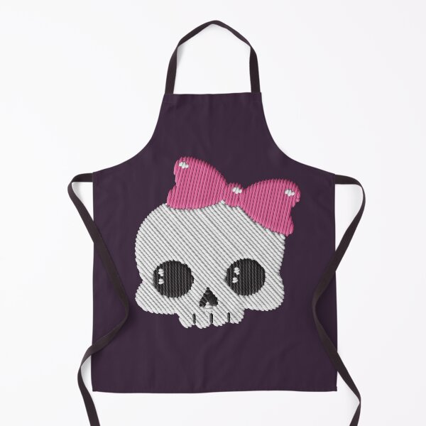 Item preview, Kawaii Skull Pink Bow Embroidery Patch Sticker designed and sold by · GAMING SOUL ·.