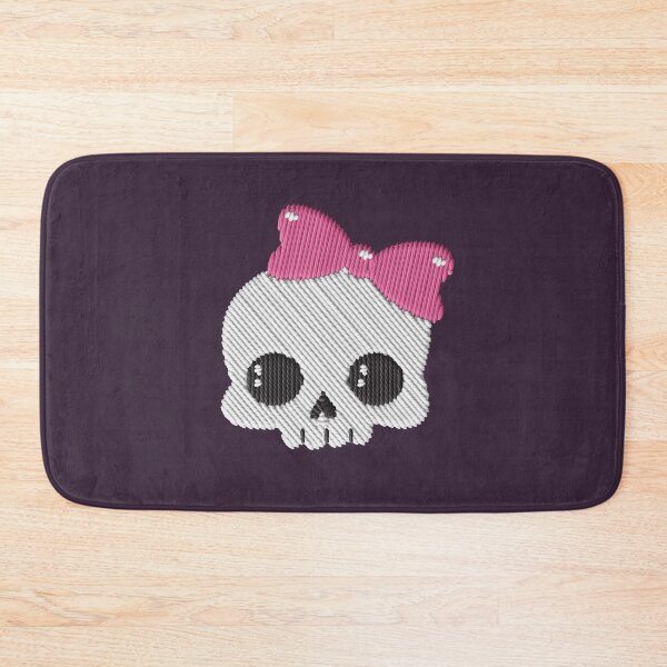 Item preview, Kawaii Skull Pink Bow Embroidery Patch Sticker designed and sold by · GAMING SOUL ·.