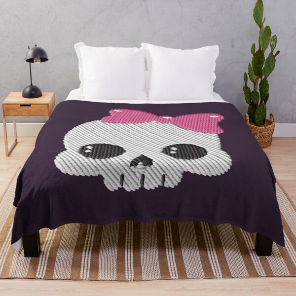 Item preview, Kawaii Skull Pink Bow Embroidery Patch Sticker designed and sold by · GAMING SOUL ·.