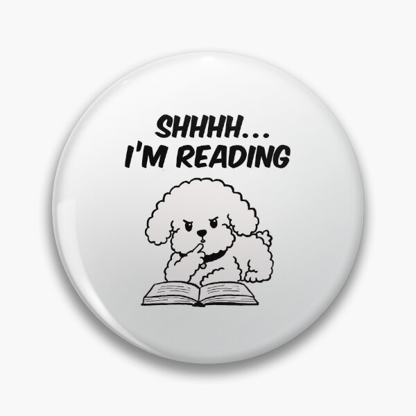Item preview, Shhh I'm Reading Cute Dog Book Lover Funny Reading Gift designed and sold by pinkystickstore.