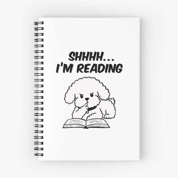 Item preview, Shhh I'm Reading Cute Dog Book Lover Funny Reading Gift designed and sold by pinkystickstore.