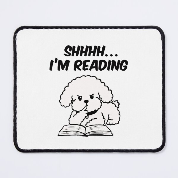 Item preview, Shhh I'm Reading Cute Dog Book Lover Funny Reading Gift designed and sold by pinkystickstore.