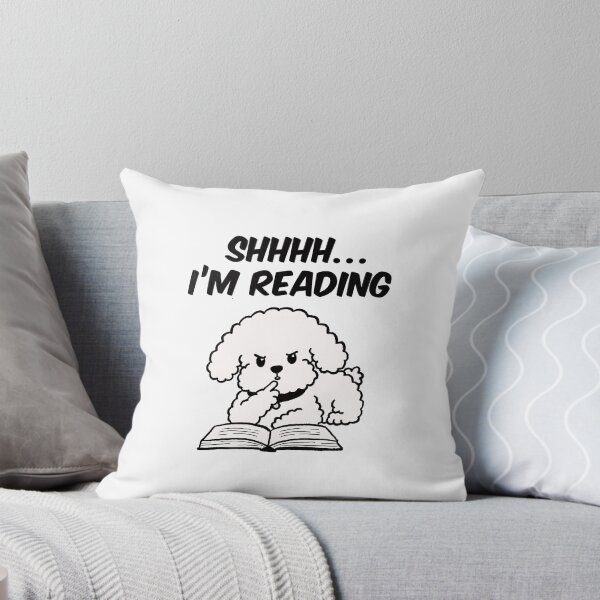 Item preview, Shhh I'm Reading Cute Dog Book Lover Funny Reading Gift designed and sold by pinkystickstore.