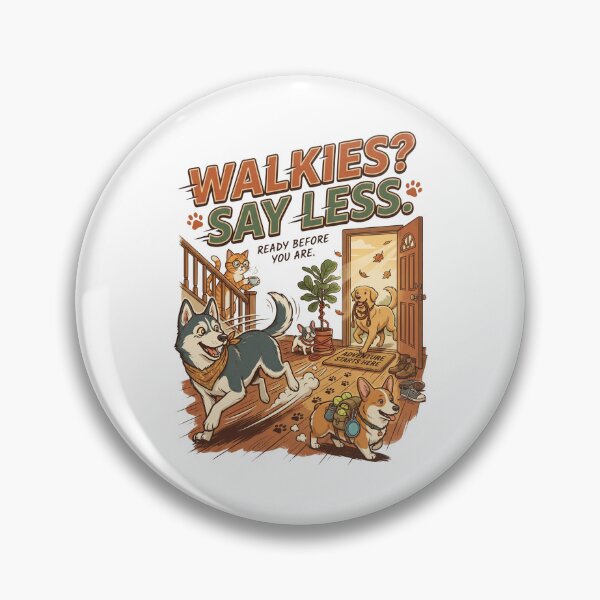 Item preview, Walkies? Say Less. | Funny Dog Lover Design | Excited Husky Illustration | Pet Lifestyle Graphic designed and sold by SAJ Design Studio.