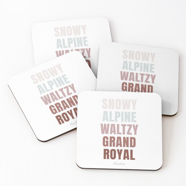 Item preview, Austria Word Art, Snowy Alpine Waltzy Grand Royal Wall Art designed and sold by MarkedArtPrints.