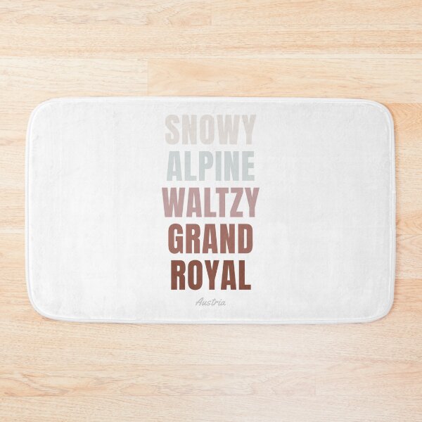 Item preview, Austria Word Art, Snowy Alpine Waltzy Grand Royal Wall Art designed and sold by MarkedArtPrints.