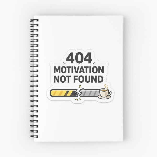 Item preview, 404 Motivation Not Found Sticker designed and sold by CodePaws Creations.
