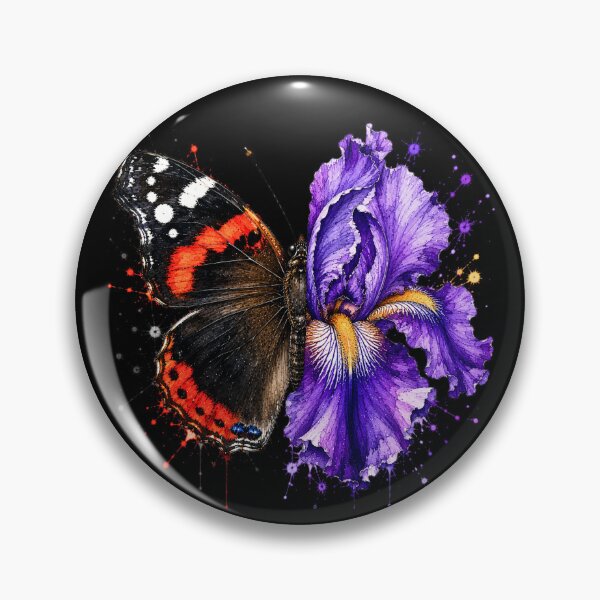 Item preview, Iris Butterfly Watercolor Illustration designed and sold by ColorSplash123.