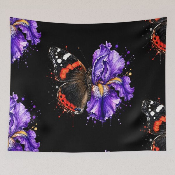 Item preview, Iris Butterfly Watercolor Illustration designed and sold by ColorSplash123.