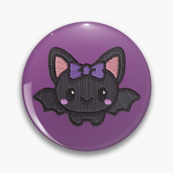 Item preview, Kawaii Bat Purple Bow Embroidery Patch Sticker designed and sold by · GAMING SOUL ·.