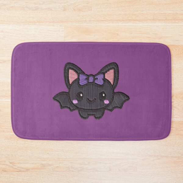 Item preview, Kawaii Bat Purple Bow Embroidery Patch Sticker designed and sold by · GAMING SOUL ·.