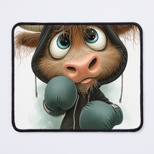 Item preview, Cute Cartoon Bull in Boxing Gear Ready to Fight designed and sold by Artessie.