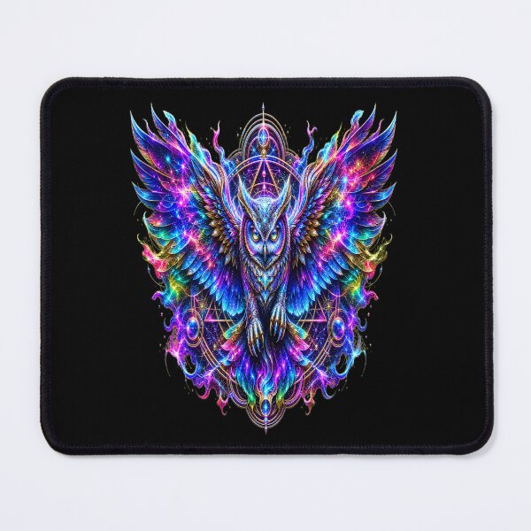 Item preview, Cosmic Owl Galaxy Wings Mandala designed and sold by Inky Atlas.