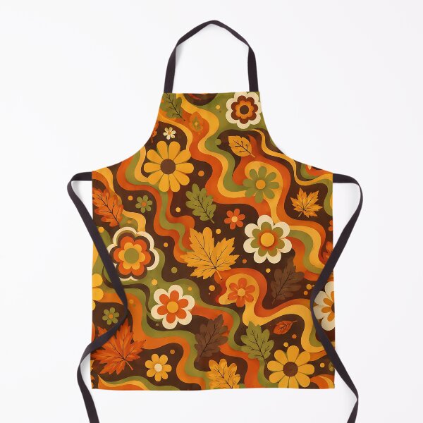 Item preview, Retro 70s Groovy Autumn Wavy Pattern designed and sold by Thai Vibe Studio.