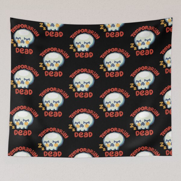 Item preview, Temporarily Dead Funny Introvert Sleeping Skull Art designed and sold by sakariingallery.