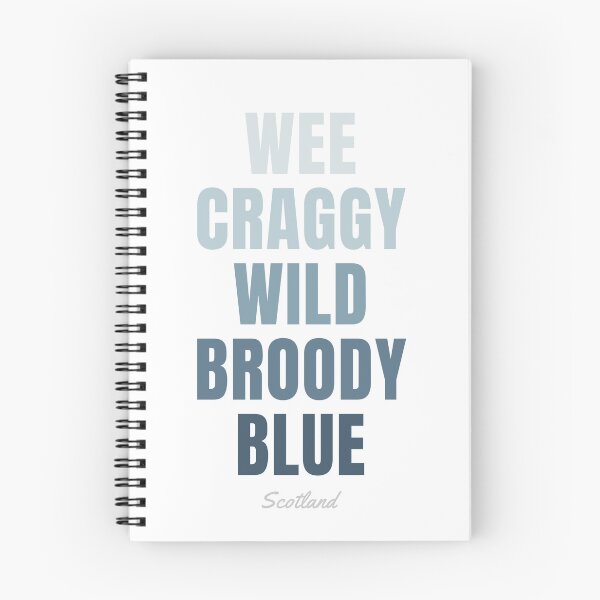 Item preview, Scotland Typographic Print, Wee Craggy Wild Broody Blue Decor designed and sold by MarkedArtPrints.