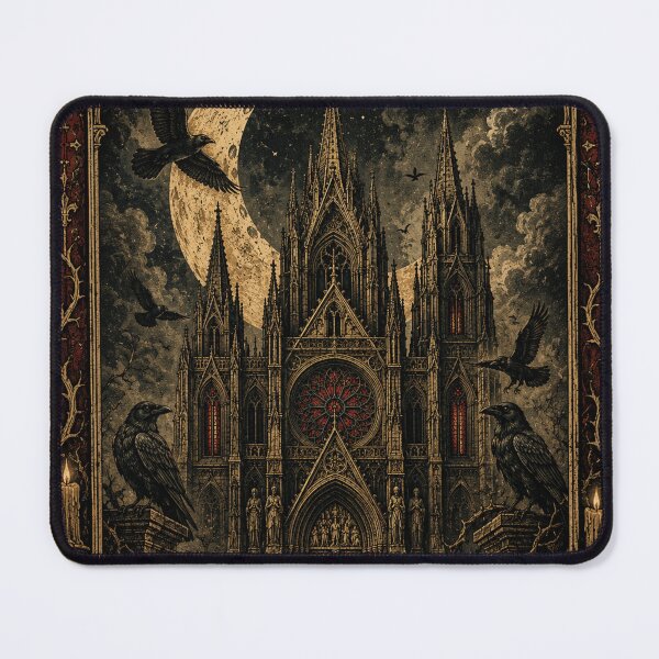 Item preview, Gothic Cathedral Beneath Crescent Moon designed and sold by MWprint.