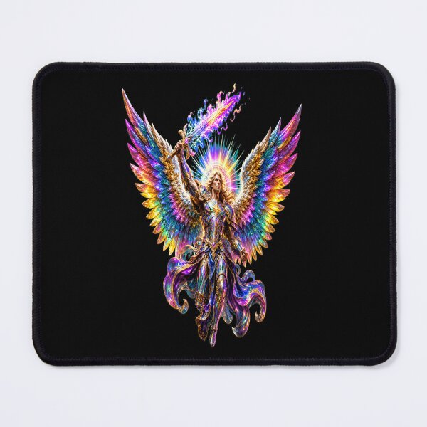 Item preview, Archangel Warrior Flaming Sword Holographic designed and sold by Inky Atlas.