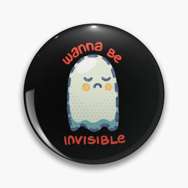 Item preview, Wanna Be Invisible Ghost Cute Funny Social Anxiety Design designed and sold by sakariingallery.