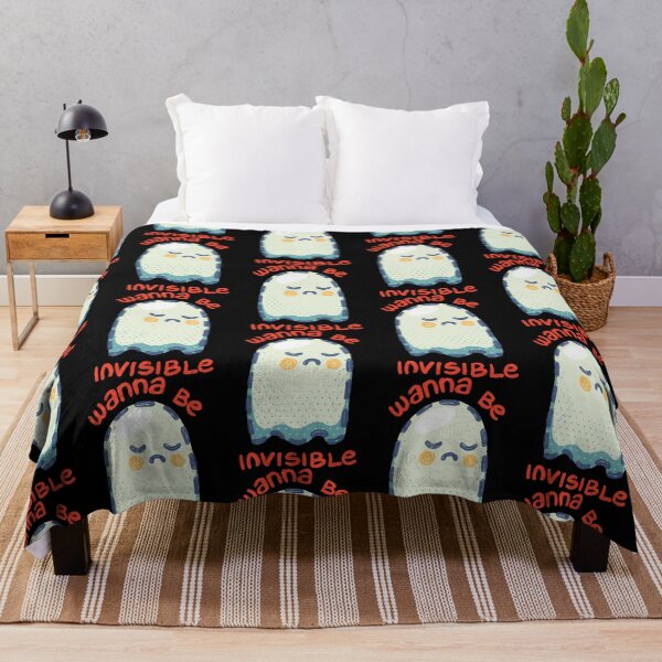 Item preview, Wanna Be Invisible Ghost Cute Funny Social Anxiety Design designed and sold by sakariingallery.