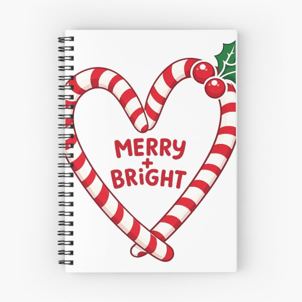 Item preview, Merry and Bright Candy Cane Heart Christmas Graphic designed and sold by The secret storage room.